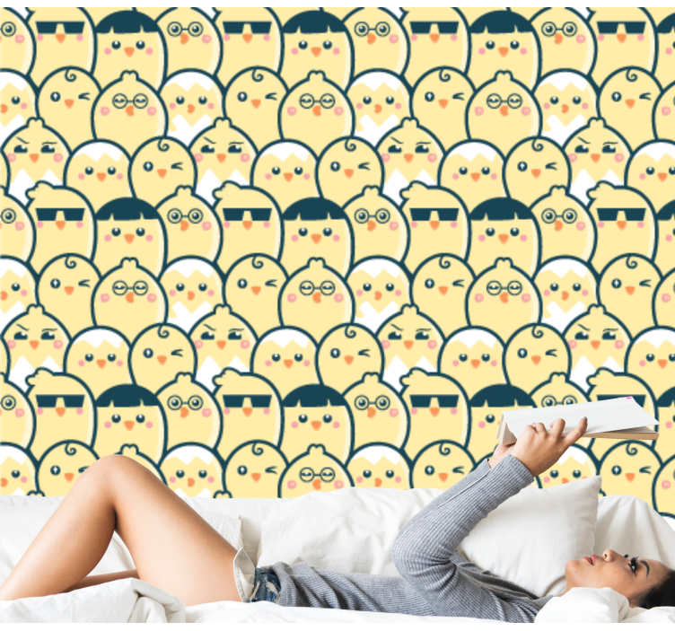 Aranyos baglyok minta Allati tapéta - TenStickers