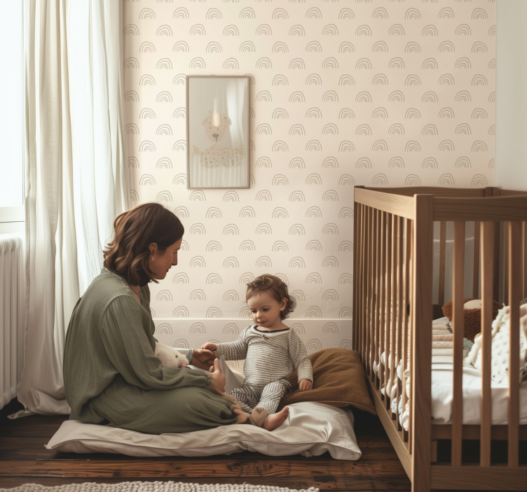 Babaszoba tapéta minimalista szivárvány - TenStickers