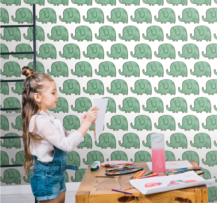 Bájos elefántok Tapéta Elefánt - TenStickers
