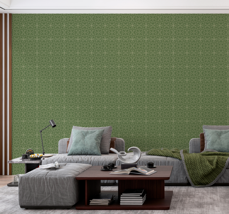 Barokk Tapéta minimalista damaszt mintás - TenStickers