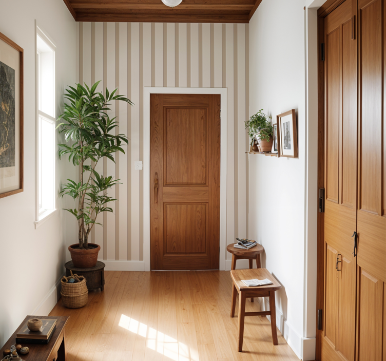 Bézs csíkok Párna tapéta - TenStickers