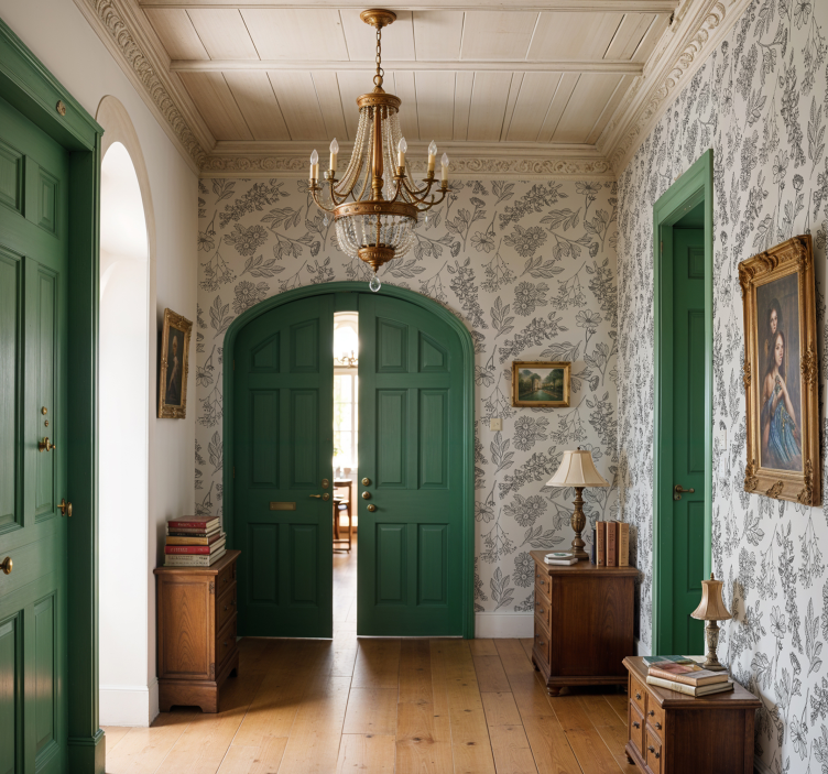 Bézs virágmintás Párna tapéta - TenStickers