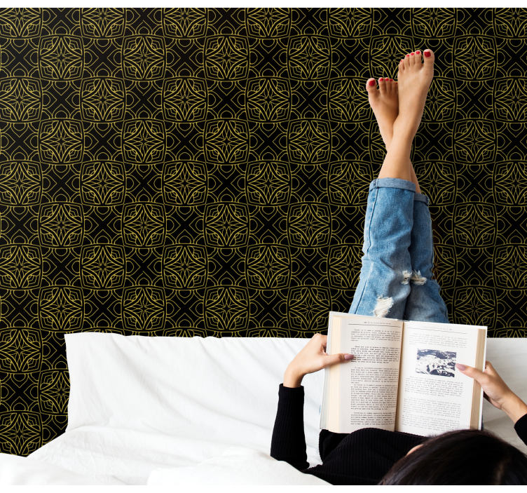 Bonyolult geometriai minták Díszítő tapétaek - TenStickers