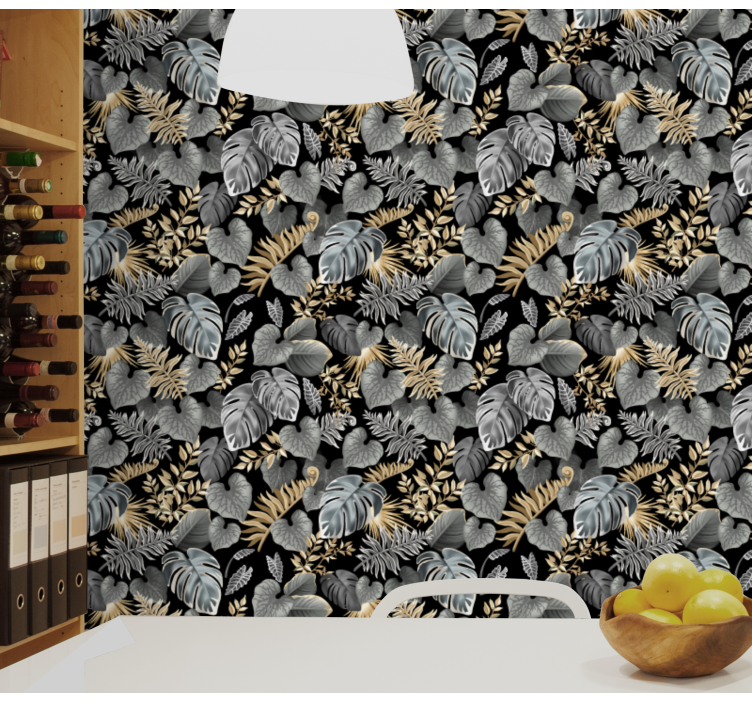 Botanikai kárpit Tapéta levelek - TenStickers