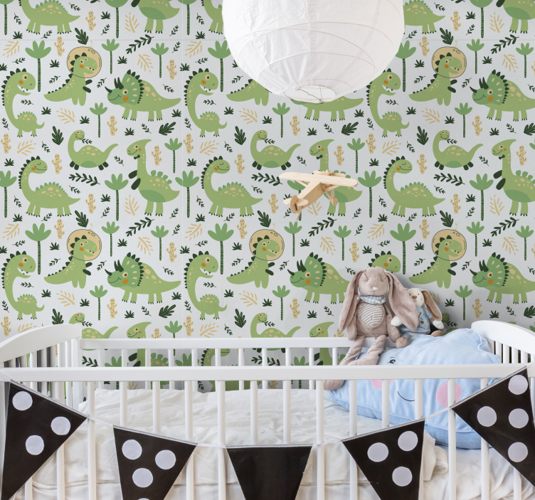 Dinoszaurusz óvoda téma Tapéta Dinoszauruszok - TenStickers