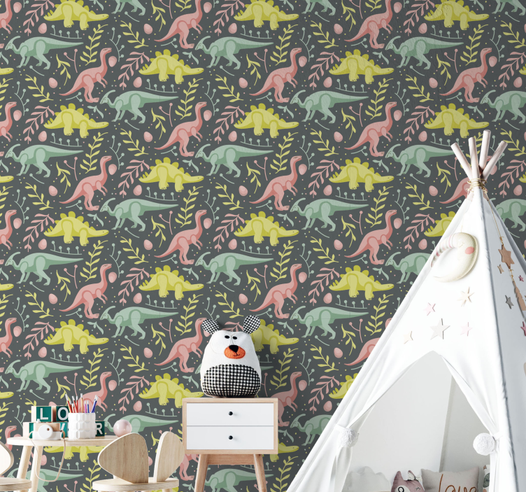 Dinoszaurusz rajzfilm Tapéta Dinoszauruszok - TenStickers