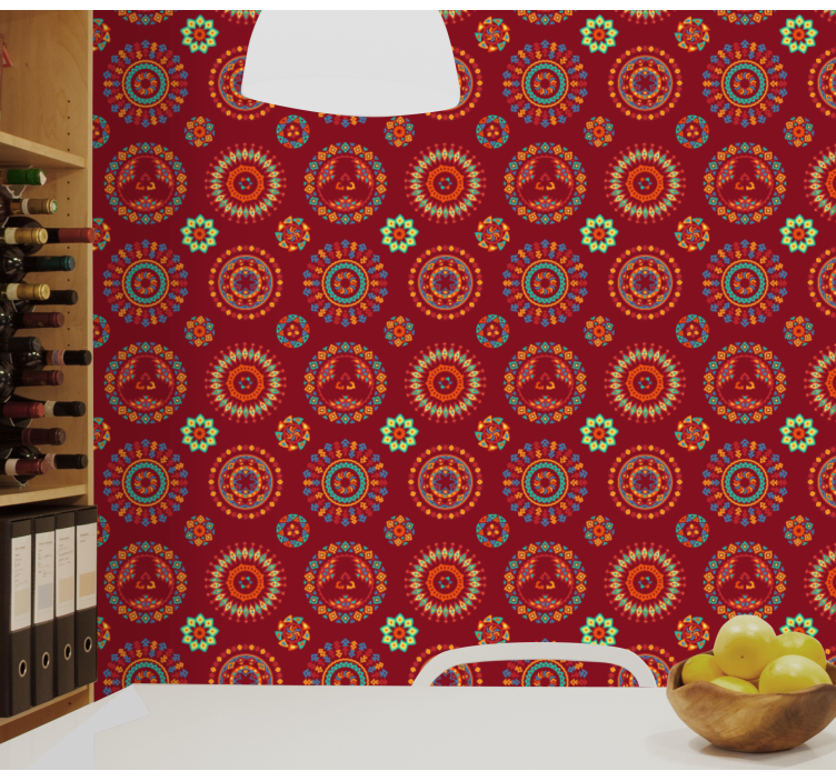 Díszes mandala minta Tapéta Virágdíszes - TenStickers