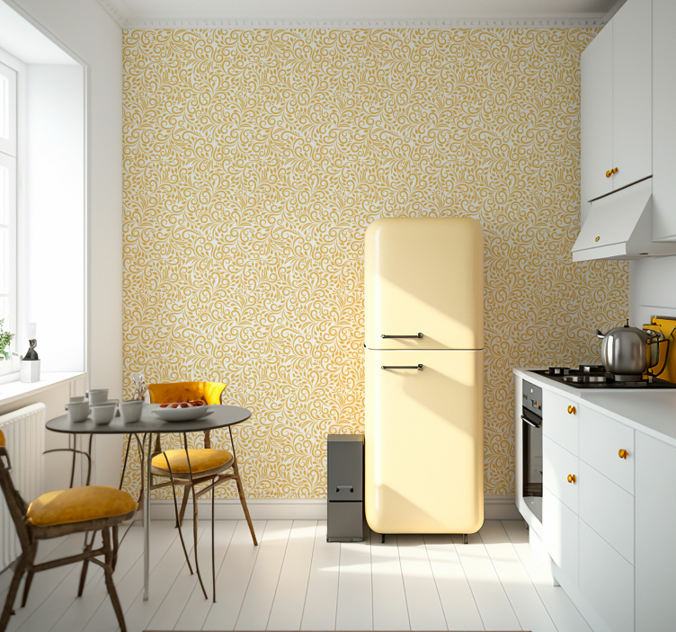 Díszes virágzatok Tapéta Virágdíszes - TenStickers