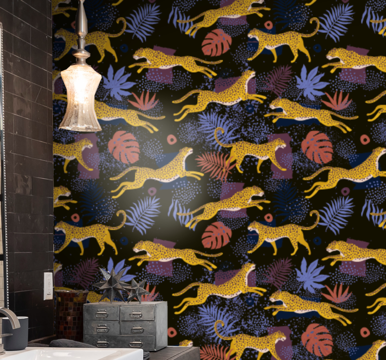 Dzsungel fauna mozaik Allati tapéta - TenStickers