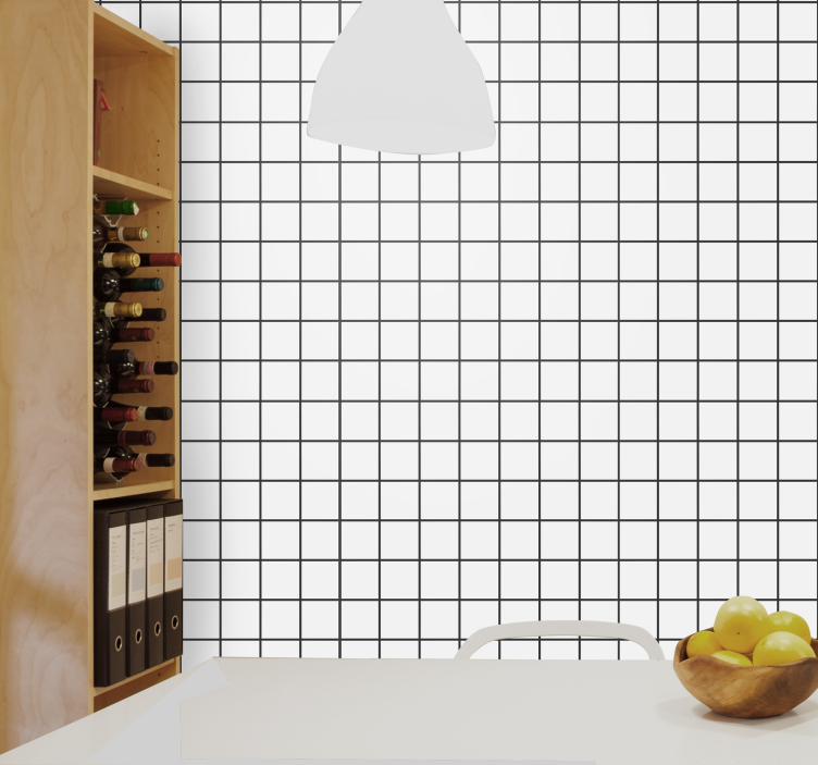 Egyenetlen kockás négyzet tapéta - TenStickers