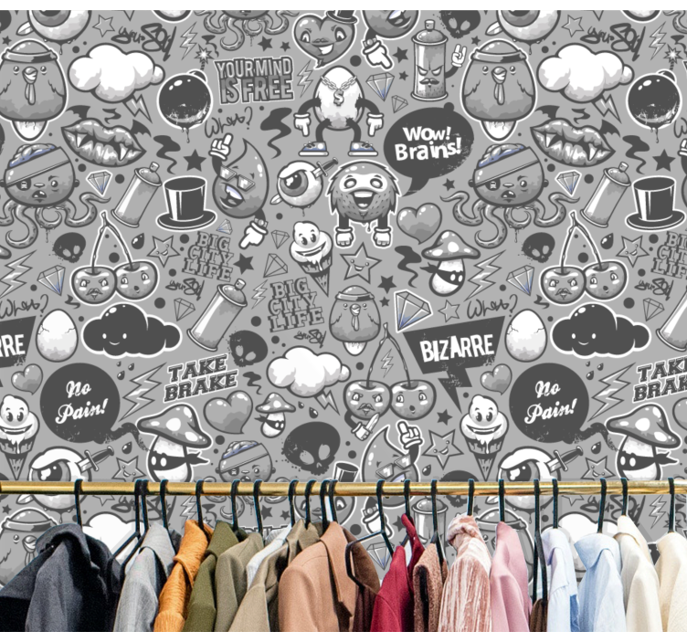 Eklektikus emblémák Tapéta Művészet - TenStickers