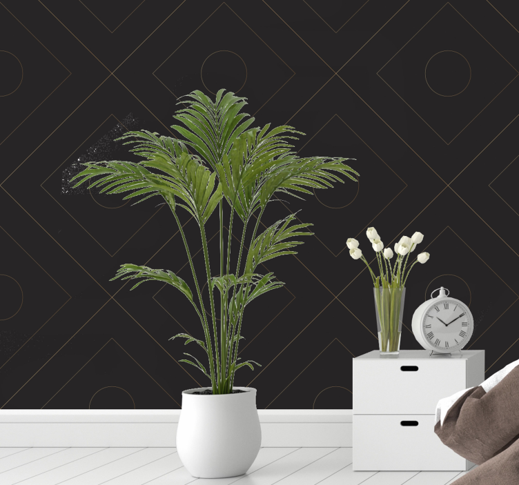 Elegáns arany geometria Tapéta Modern - TenStickers