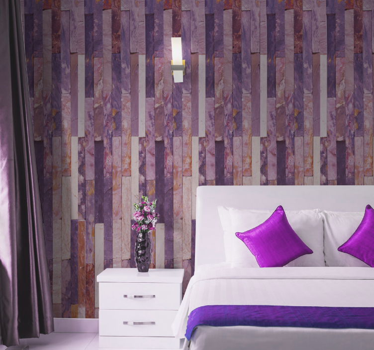 Rózsaszín elegáns panelek Tapéta üveggolyó - TenStickers