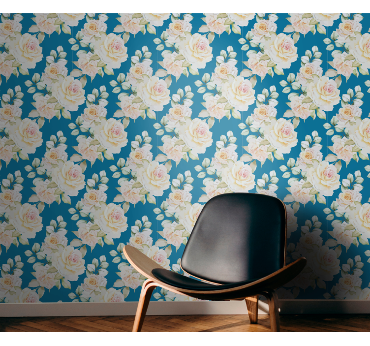 Elegáns virágos rózsák Tapéta Virágdíszes - TenStickers