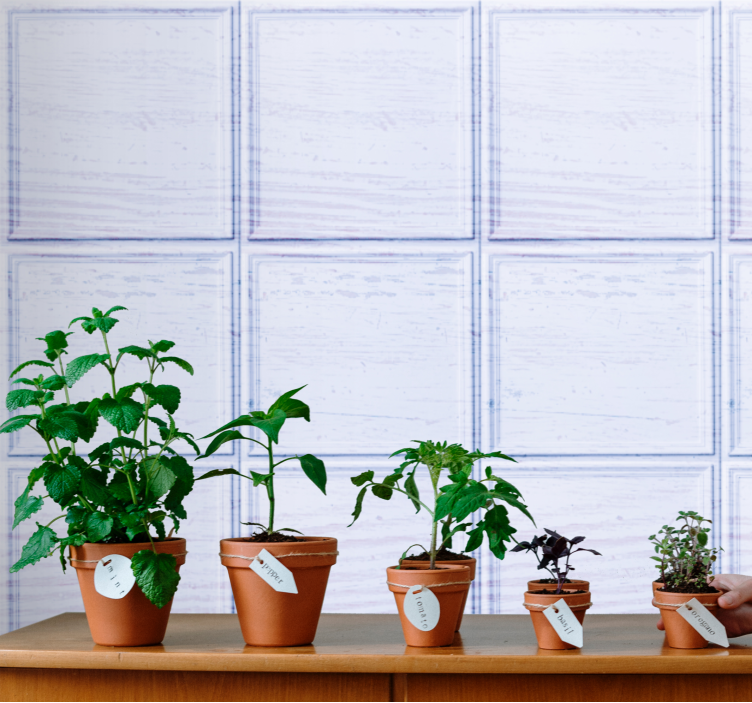 Fa négyzetes lambéria hatású tapéta - TenStickers