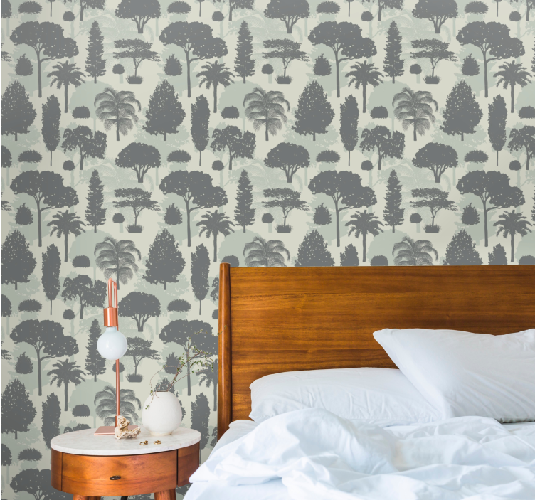 Fa sziluettje minta Tájkép tapéta - TenStickers