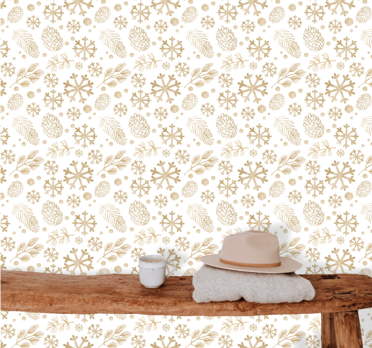 Fenyőtoboz minták Tapéta Művészet - TenStickers