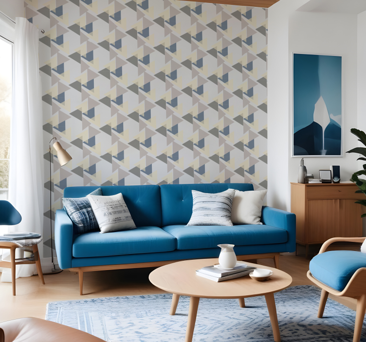 Függőleges háromszögek Tapéta Modern - TenStickers