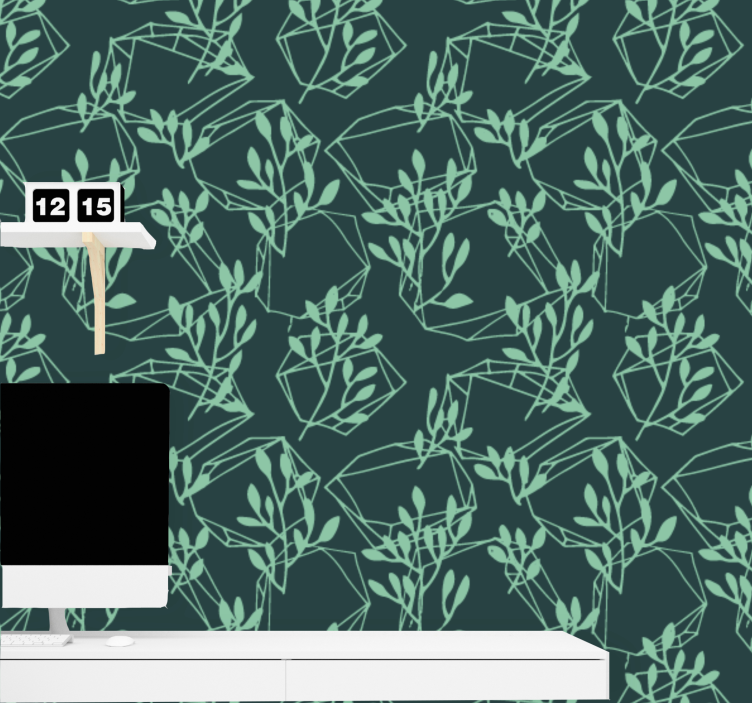 Geometriai lombozat minta Tapéta Geometriai - TenStickers