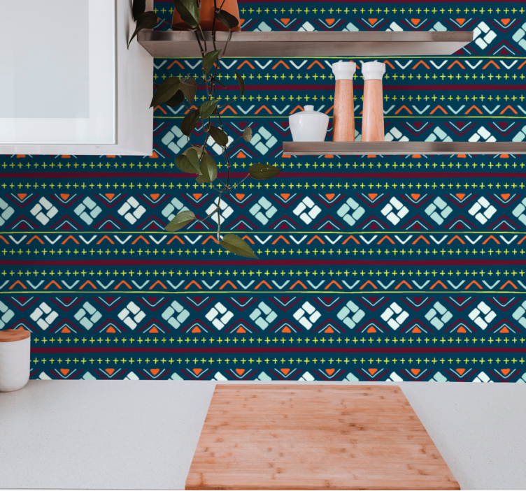 Geometriai színblokkok tapéta - TenStickers