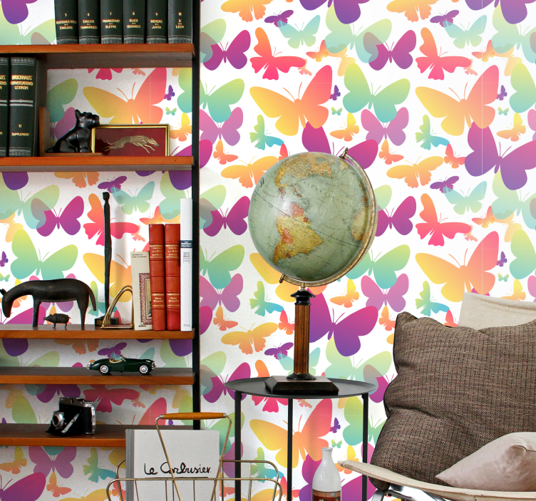 Gradiens pillangók tapéta - TenStickers
