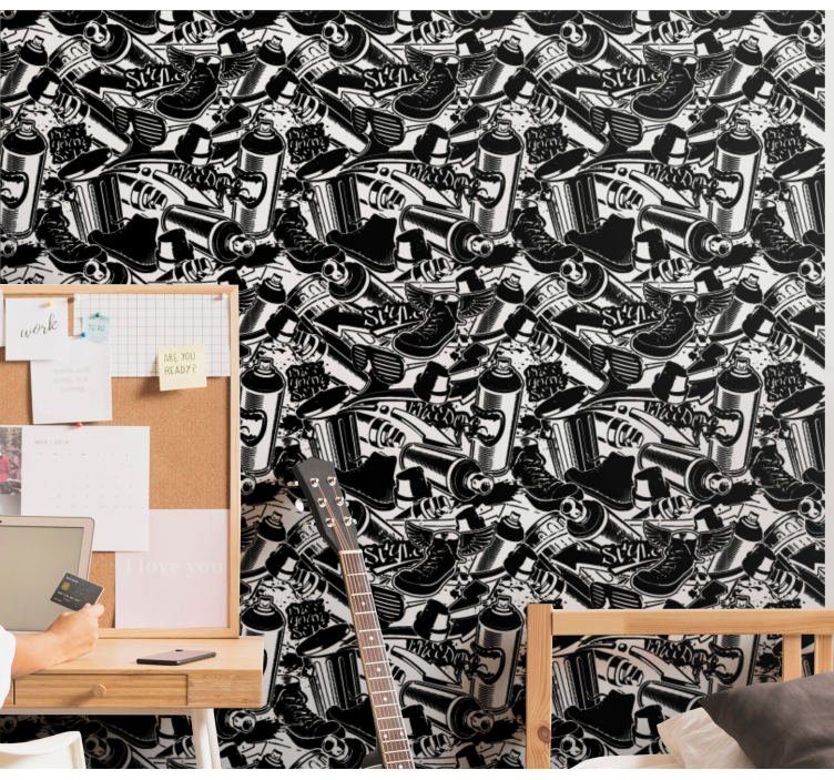 Graffiti alapvető Tapéta Művészet - TenStickers