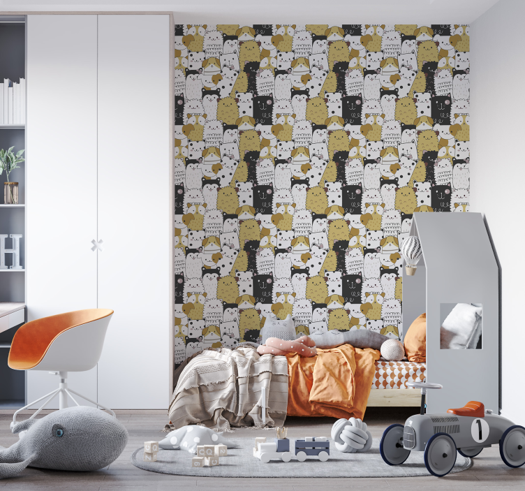 Gyerekszoba tapéta kedves Kutyák Mintázata - TenStickers