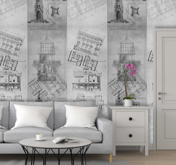 Táj tapéta építészeti drágaköveket - TenStickers