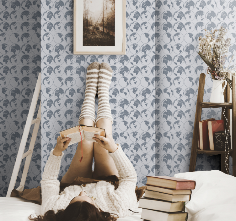 Tapéta világtérkép vázlat vintage tapéta - TenStickers