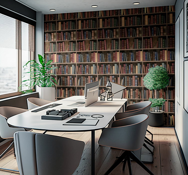 Irodai falmatrica könyvtári könyvek - TenStickers