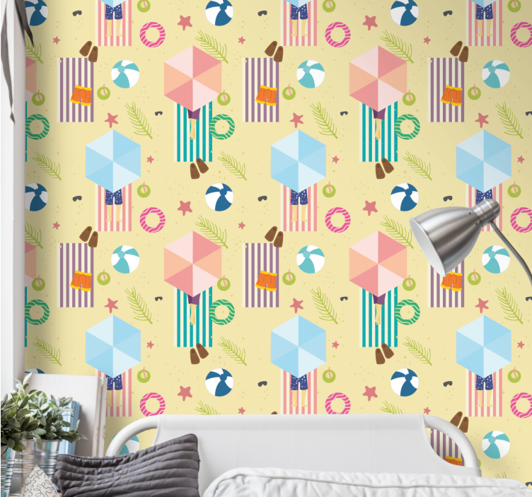 Játékos szezonális elemek Tapéta Karácsony - TenStickers