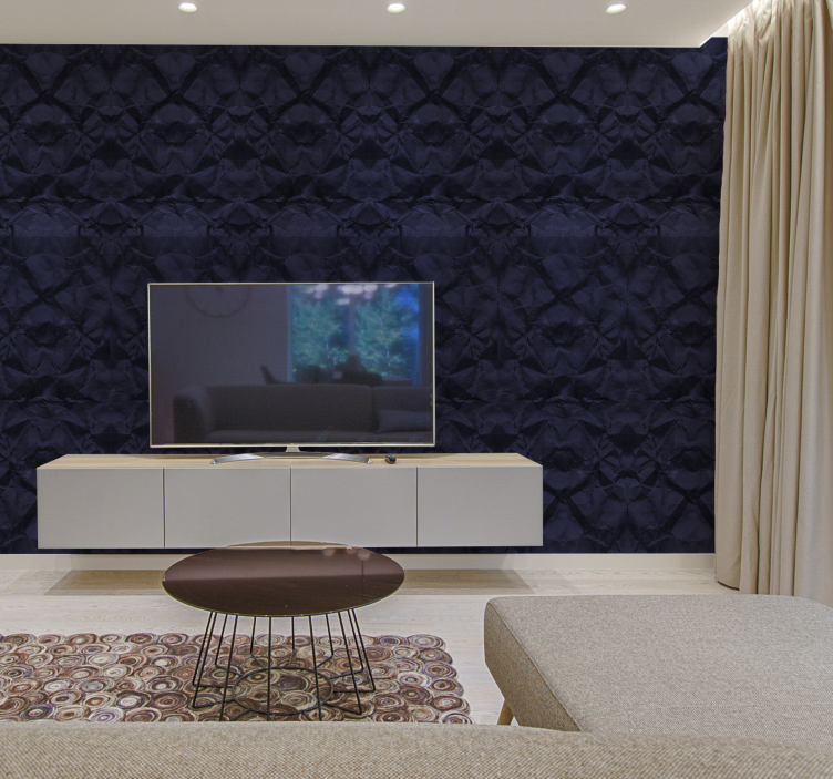 Kék krepp absztrakt tapéta - TenStickers