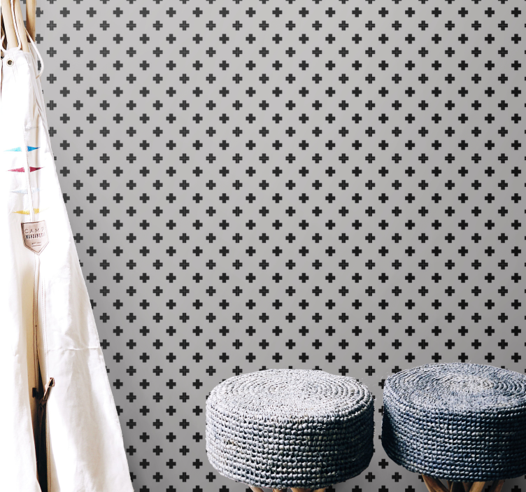 Kereszt minta Geometrikus tapéta - TenStickers