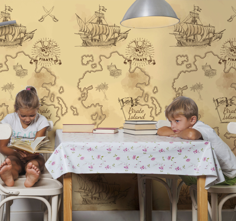 Kincses sziget gyermek tapéta - TenStickers