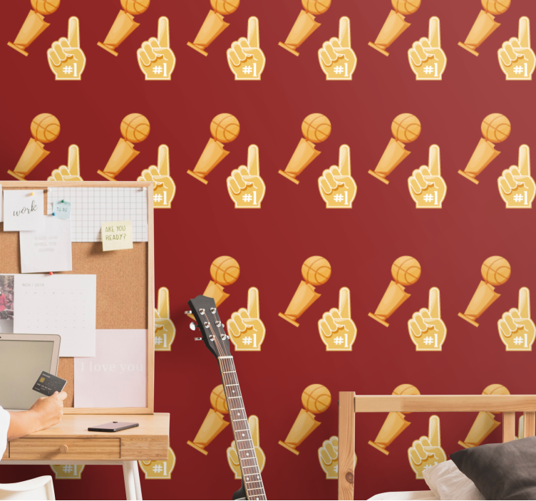 Kosárlabda sport játék mintás tapéta - TenStickers