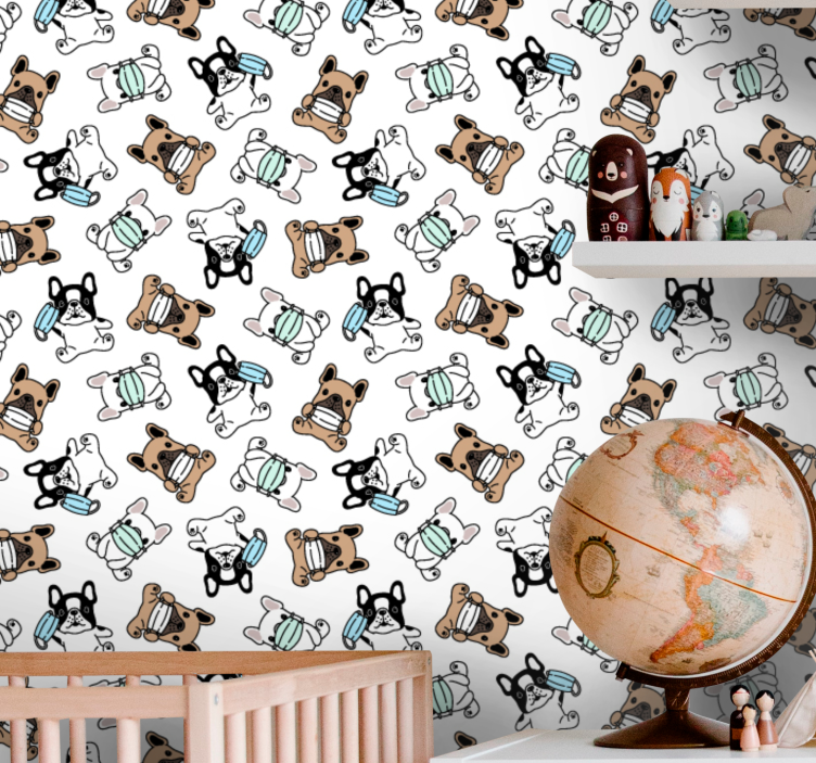 Kutyás korcsolyázók Tapéta Kutya Tapéták - TenStickers