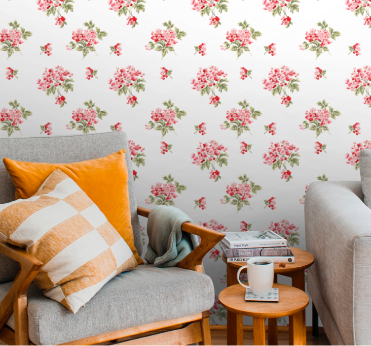 Minimalista kopott elegáns mintás tapéta - TenStickers