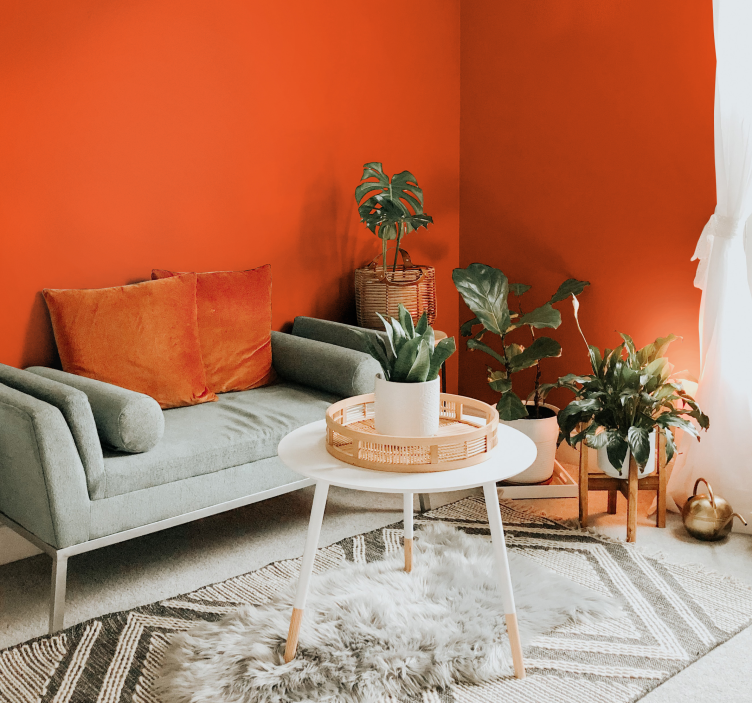 Narancssárga színű design tapéta - TenStickers