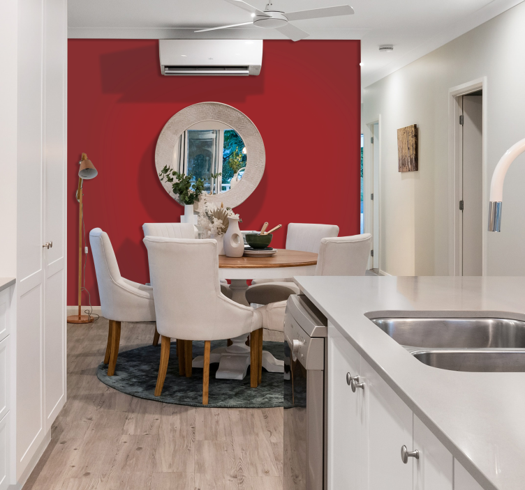 Piros színű tapéta falra - TenStickers