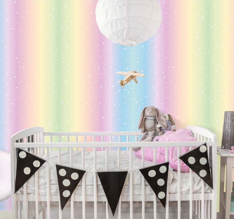 Pöttyös baba színek gyerek tapéta - TenStickers