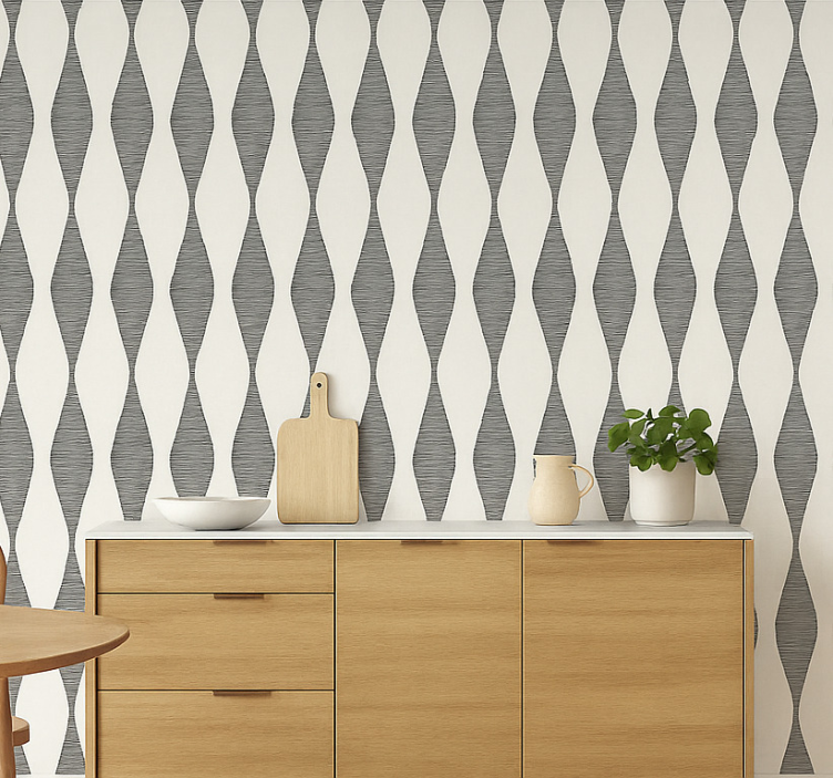 Rabaul ikaat bézs motívum Konyhai tapéta - TenStickers