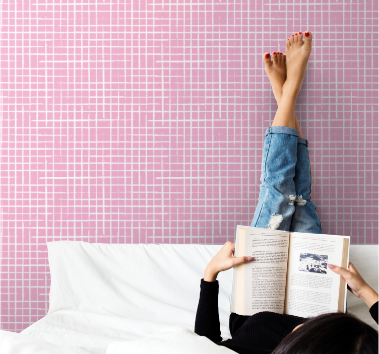 Rácsmintás hangulat Tapéta Négyzet alakú tapéta - TenStickers