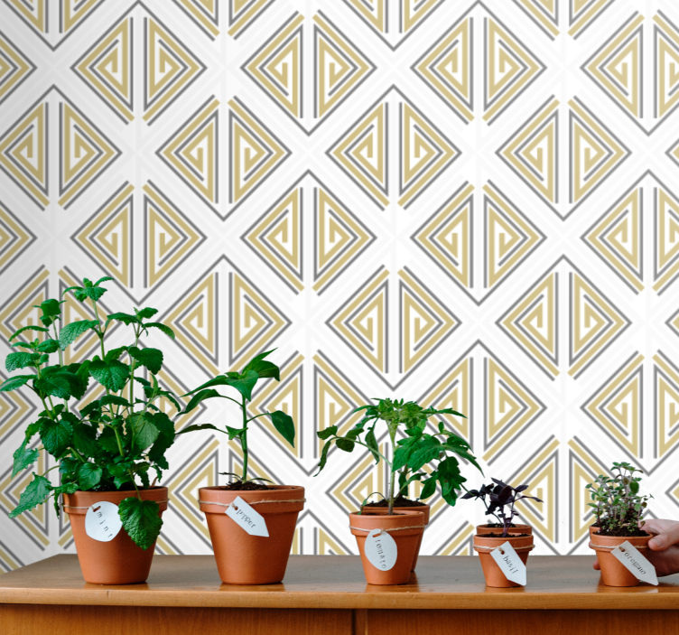Stilizált háromszög minták Tapéta Geometriai - TenStickers