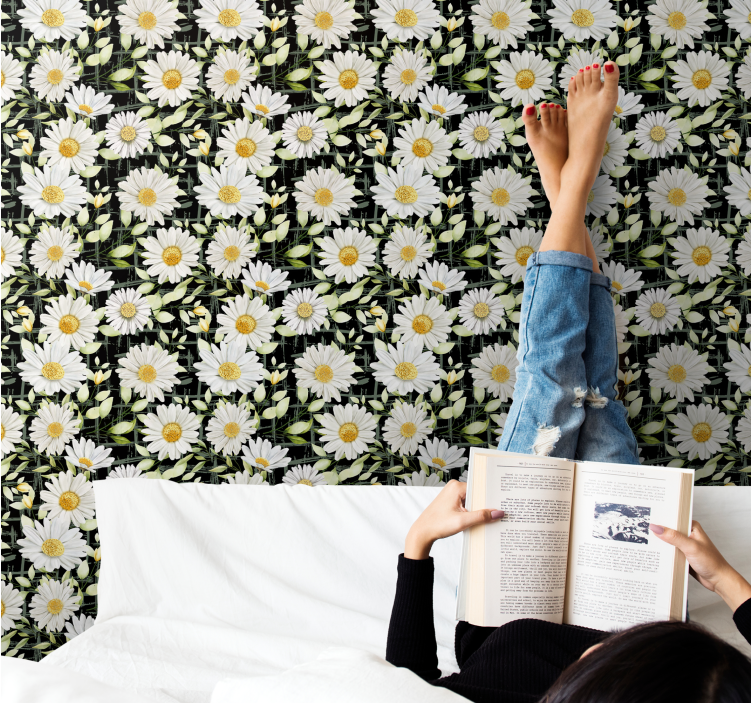 Százszorszép virágos bemutató Tapéta Virágok - TenStickers