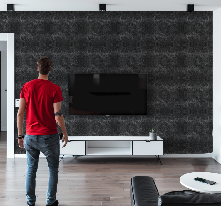 Szén-hatás Fekete Tapéta - TenStickers