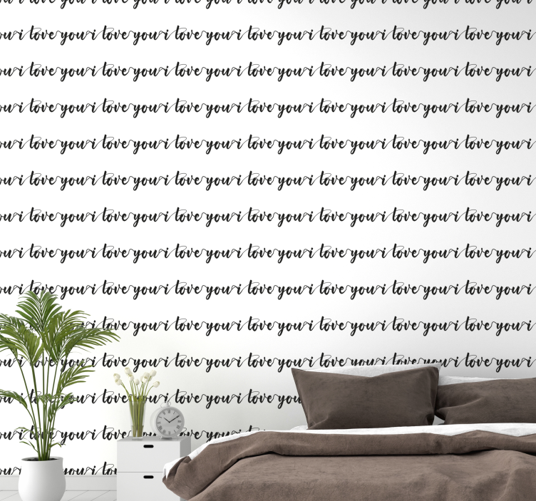 Szeretlek mintás tapétát - TenStickers
