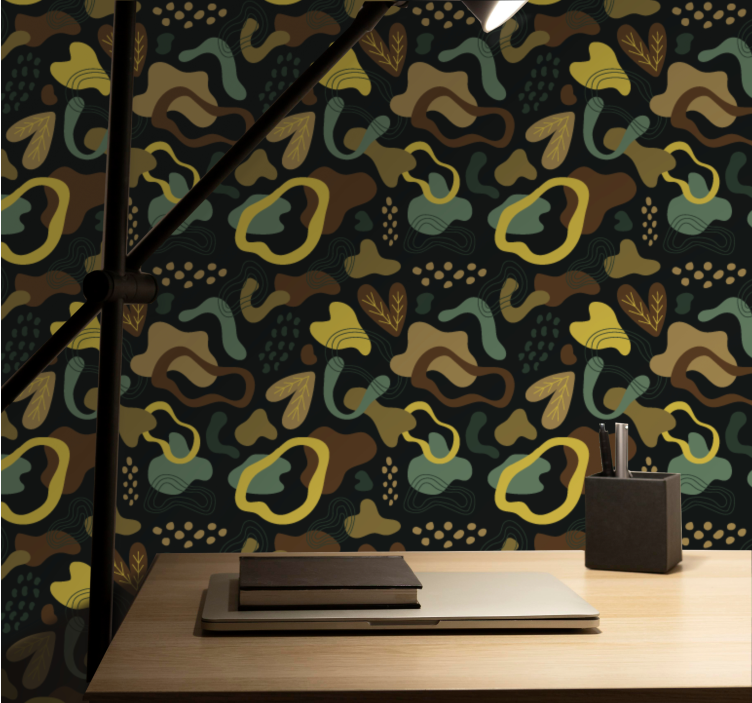 Szerves forma minták Tapéta absztrakt - TenStickers