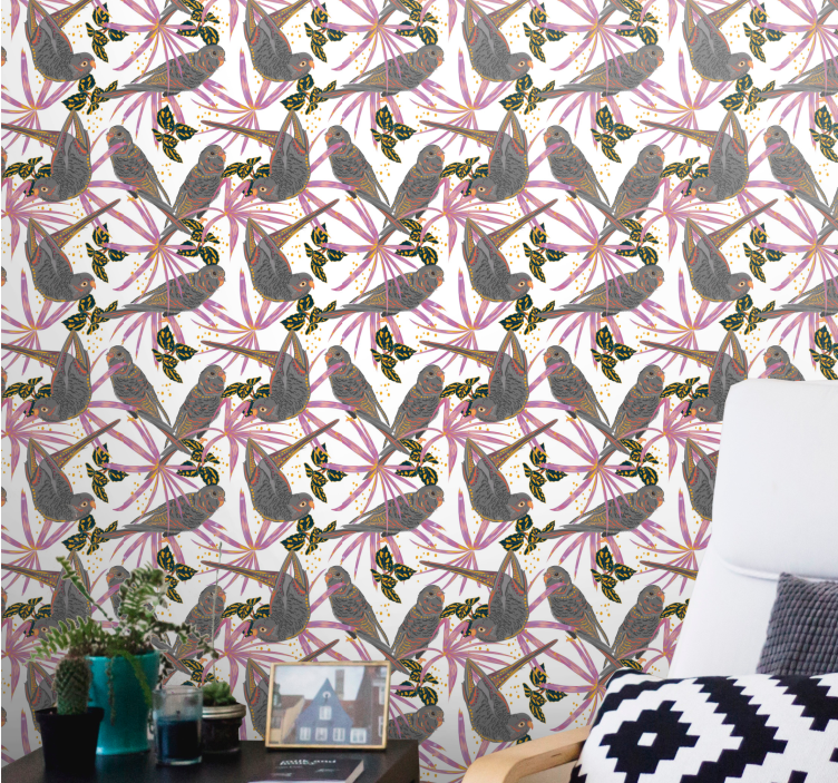 Színes levelek Tapéta madarak magyarország - TenStickers