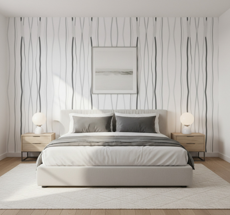 Szürke elegáns csíkok - egyedi textúra háttérkép - TenStickers