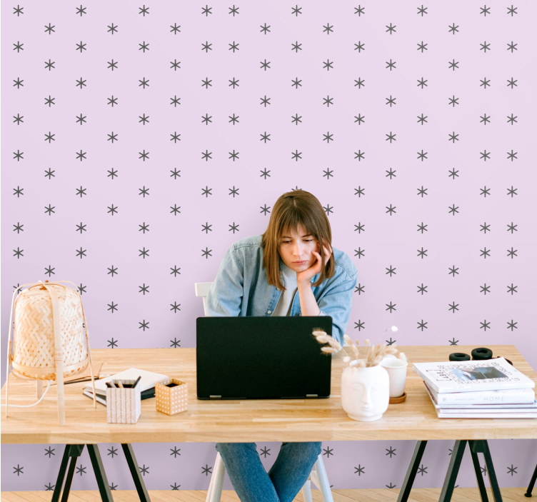 Szürke minimalista csillagok csillag tapéta - TenStickers